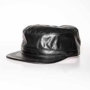 Leather Military Cap