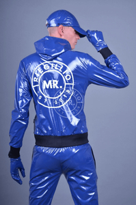 Blue PVC Tracksuit Jacket