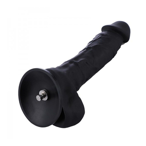 8.7" Black Silicone Dildo
