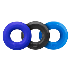 HUJ3 Cock Ring Kit - Aqua/Tar/Cobalt