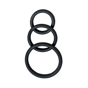 Nitrile Cock Ring Set - Black