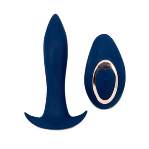 Power Plug 20F Remote Control Butt Plug - Navy