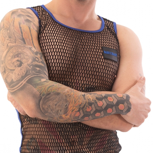 Touma Mesh Lace Tank - Blue