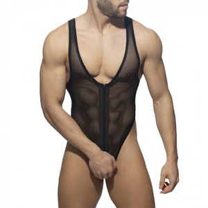Zip Mesh Leotard